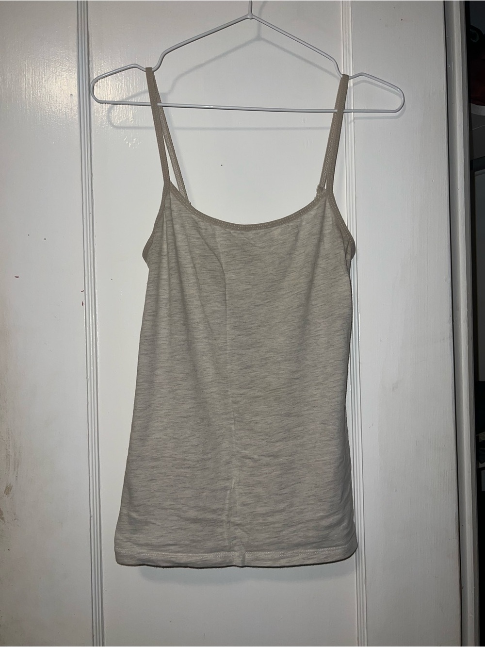 Active Basic Cream Spaghetti Strap Camisole